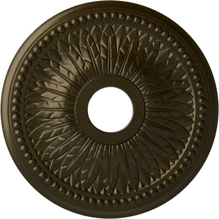 Ekena Millwork Bailey Ceiling Medallion (Fits Canopies up to 5 3/4"), 18"OD x 3 3/4"ID x 1 1/2"P, Green Gold CM18BIGGS